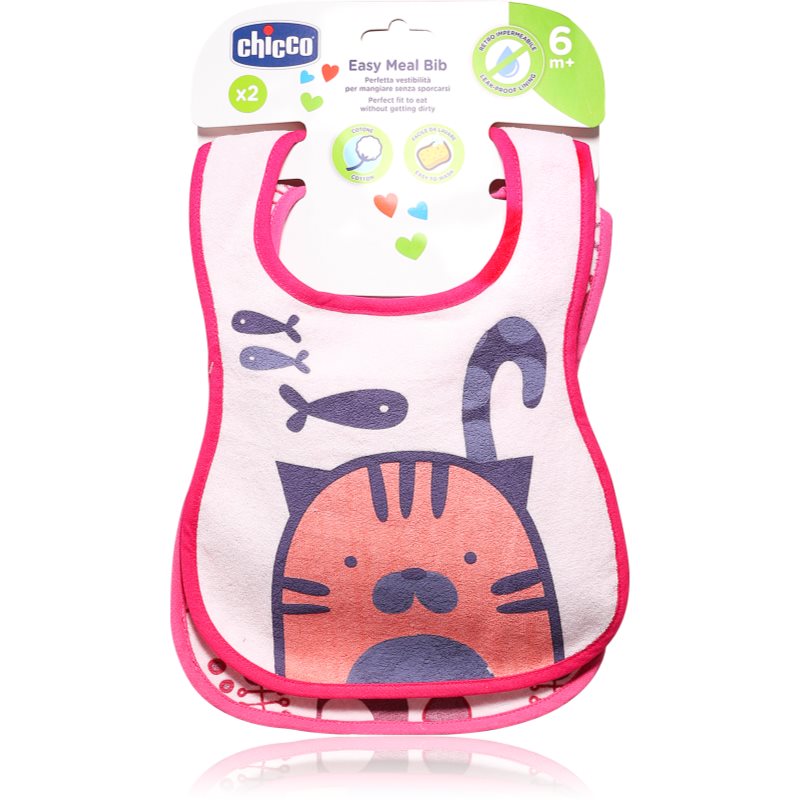 Chicco Easy Meal Bib 6m+ лигавник Pink - За деца - Сравни цени от 1 магазин с безплатна доставка