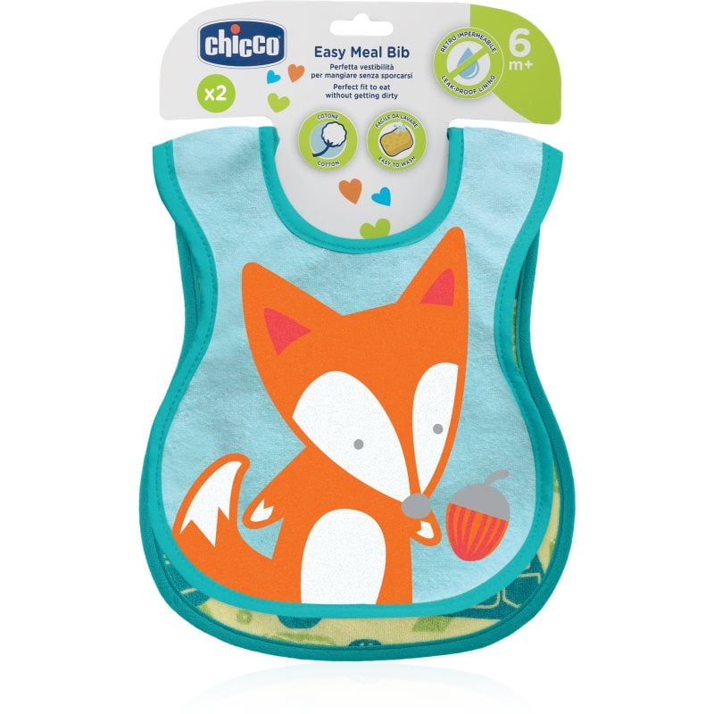 Chicco Easy Meal Bib 6m+ лигавник Green