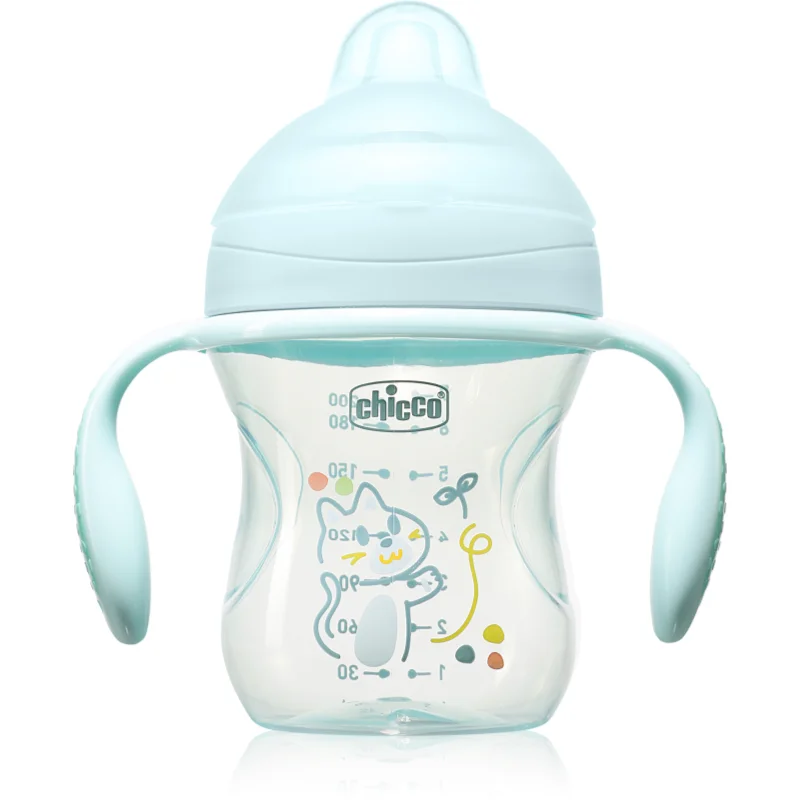 Chicco Transition Cup 4m+ преходна чаша с дръжки Teal - За деца - Сравни цени от 1 магазин с безплатна доставка