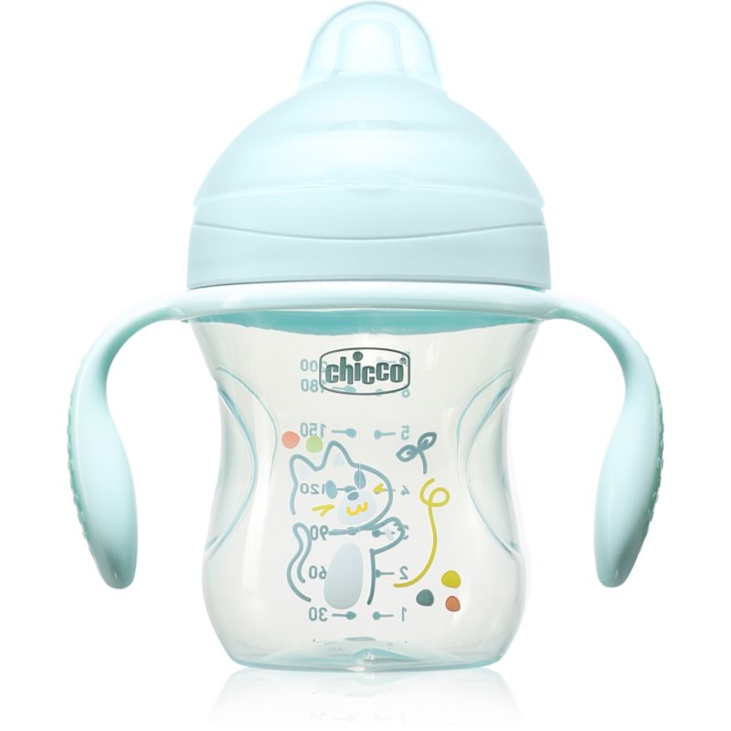 Chicco Transition Cup 4m+ преходна чаша с дръжки Teal - За деца - Сравни цени от 1 магазин с безплатна доставка