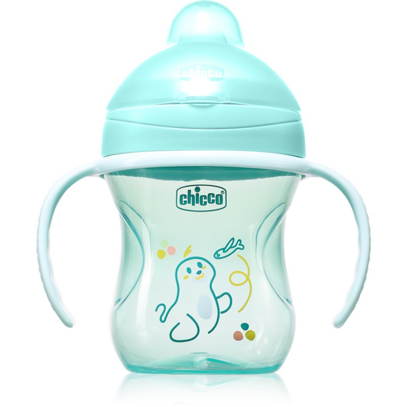 Chicco Training Cup 6m+ преходна чаша с дръжки Teal - За деца - Сравни цени от 1 магазин с безплатна доставка