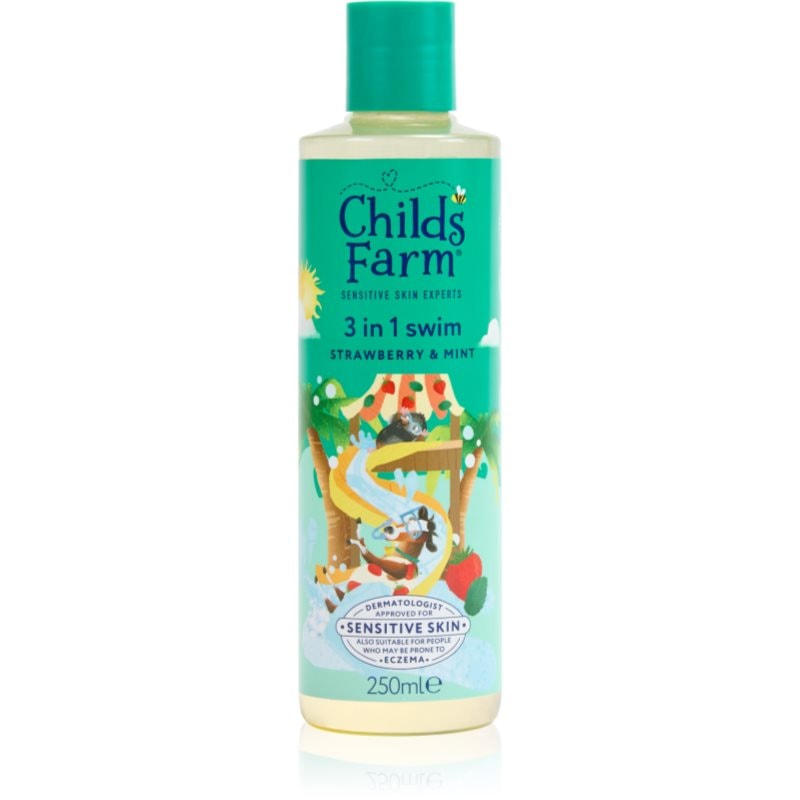 Childs Farm 3 in 1 Swim Strawberry & Organic Mint 3 в 1 шампоан, балсам и душ гел за деца - Грижа за коса - Сравни цени от 1 магазин с безплатна доставка
