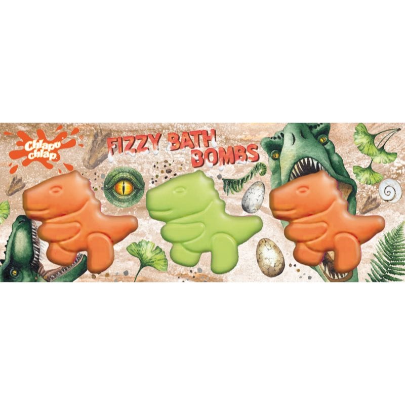 Chlapu Chlap Dinosaurs бластър за вана за деца 3x70 гр.