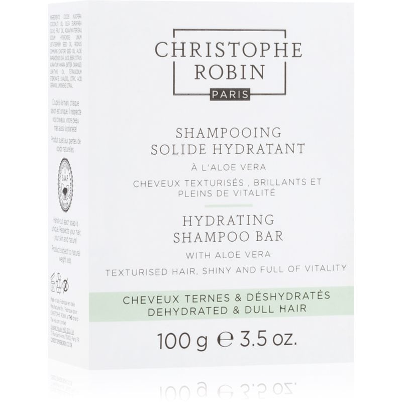 Christophe Robin Hydrating Shampoo Bar with Aloe Vera Твърд шампоан за суха и чувствителна коса