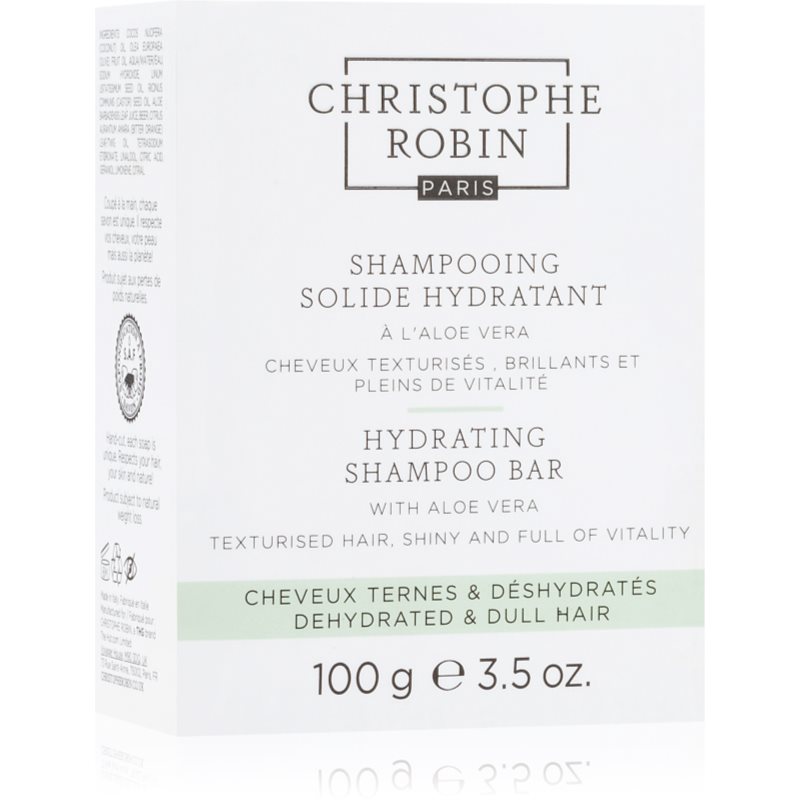 Christophe Robin Hydrating Shampoo Bar with Aloe Vera Твърд шампоан за суха и чувствителна коса - Грижа за коса - Сравни цени от 1 магазин с безплатна доставка