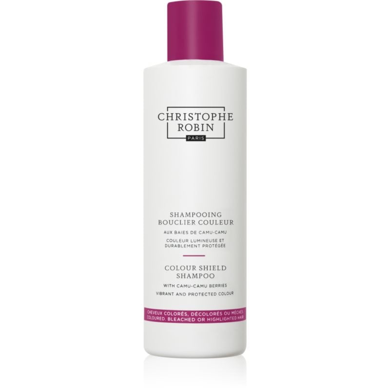 Christophe Robin Color Shield Shampoo with Camu-Camu Berries подхранващ шампоан за ядисана коса и коса с кичури