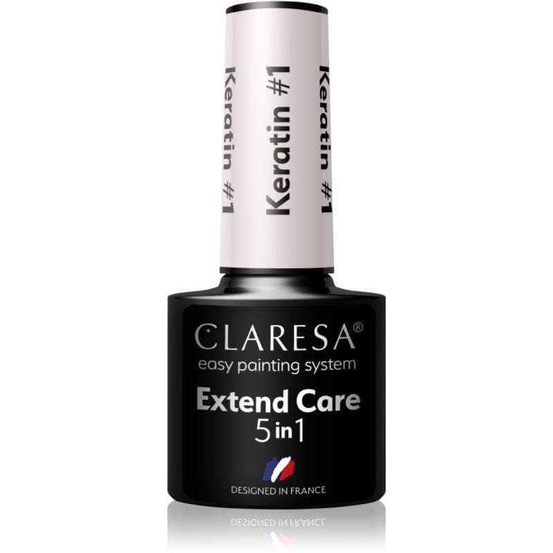 Claresa Extend Care 5 in 1 Keratin основен лак за нокти с гел с подхранващ ефект