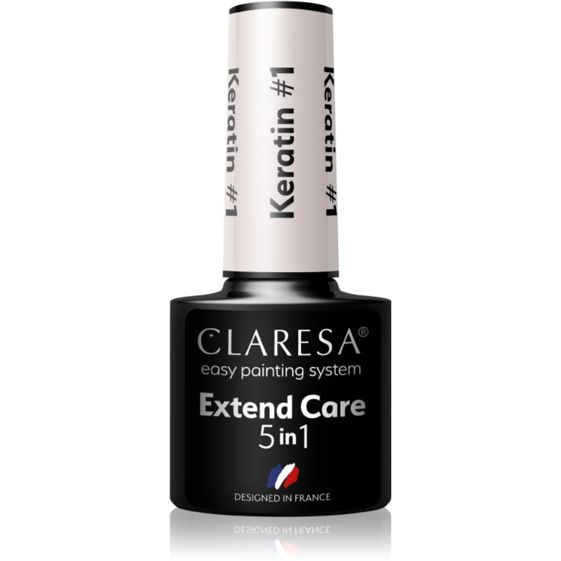 Claresa Extend Care 5 in 1 Keratin основен лак за нокти с гел с подхранващ ефект цвят #1 5 гр. - Грим - Сравни цени от 1 магазин с безплатна доставка