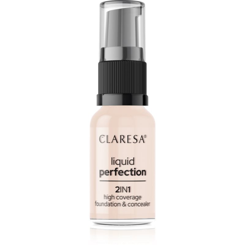 Claresa Liquid Perfection 2in1 високо покривен фон дьо тен