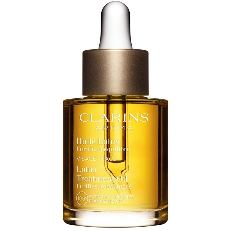 Clarins Lotus Treatment Oil регенериращо масло с изглаждащ ефект дневен и нощен