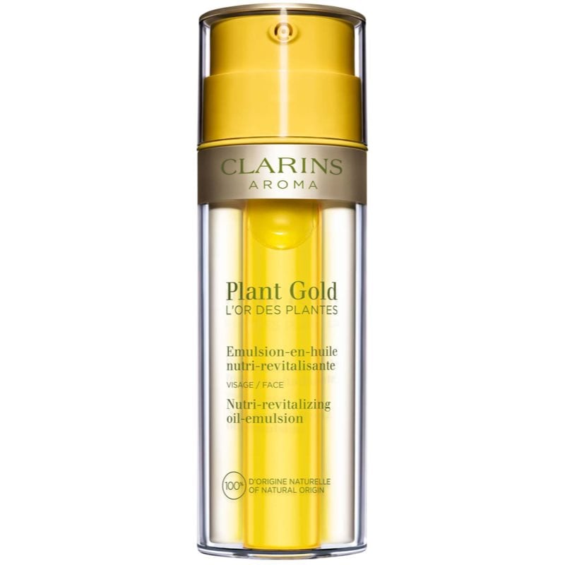Clarins Plant Gold Nutri-Revitalizing Oil-Emulsion подхранващо олио за лице 2 в 1