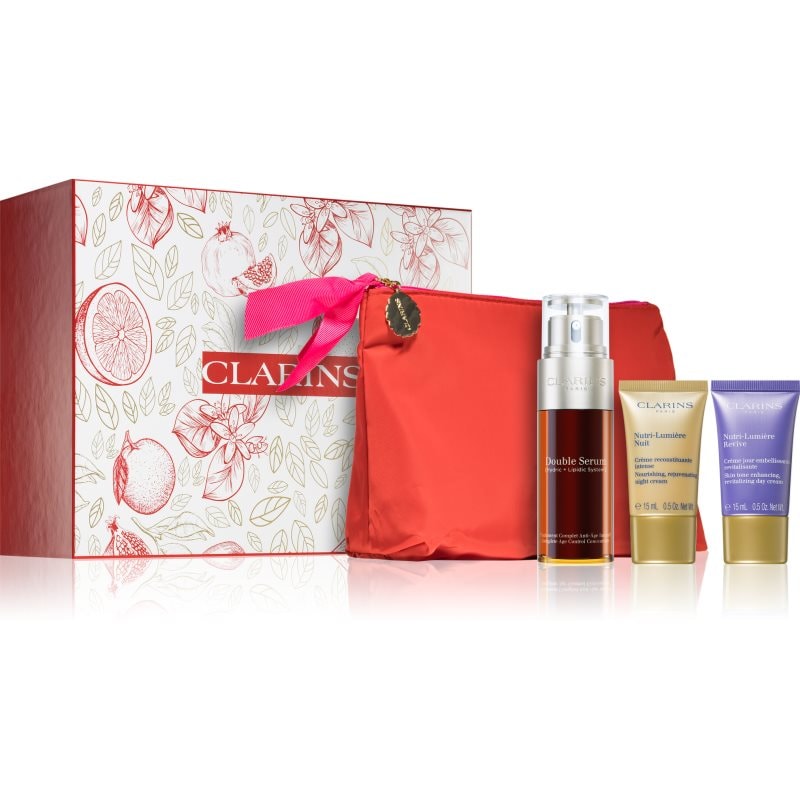 Clarins Double Serum & Nutri-Lumière Collection подаръчен комплект за зряла кожа - Комплект - Сравни цени от 1 магазин с безплатна доставка