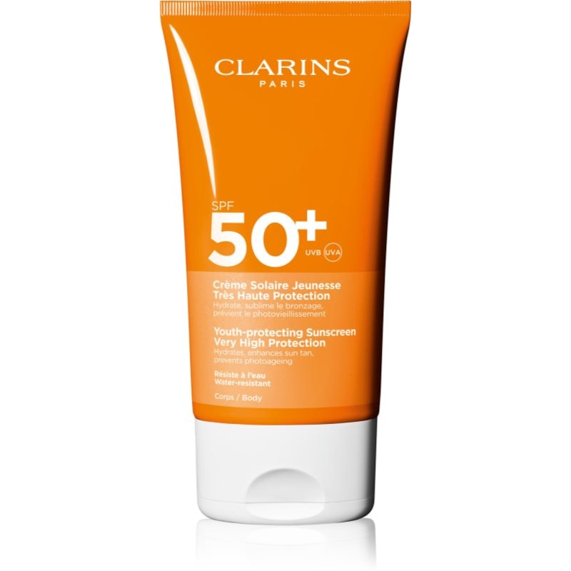 Clarins Sun Body Cream SPF50+ слънцезащитен крем SPF 50+ - Грижа за тяло - Сравни цени от 1 магазин с безплатна доставка