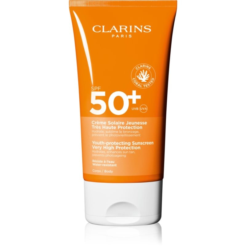 Clarins Sun Body Cream SPF50+ слънцезащитен крем SPF 50+ - Грижа за тяло - Сравни цени от 1 магазин с безплатна доставка