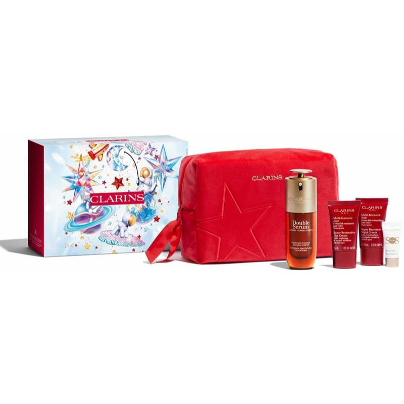 Clarins Double Serum & Super Restorative Collection подаръчен комплект за зряла кожа Luminosity - Комплект - Сравни цени от 1 магазин с безплатна доставка