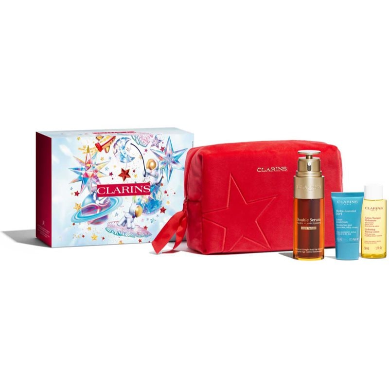 Clarins Double Serum Light Collection подаръчен комплект за хидратиране и изпъване на кожата - Комплект - Сравни цени от 1 магазин с безплатна доставка