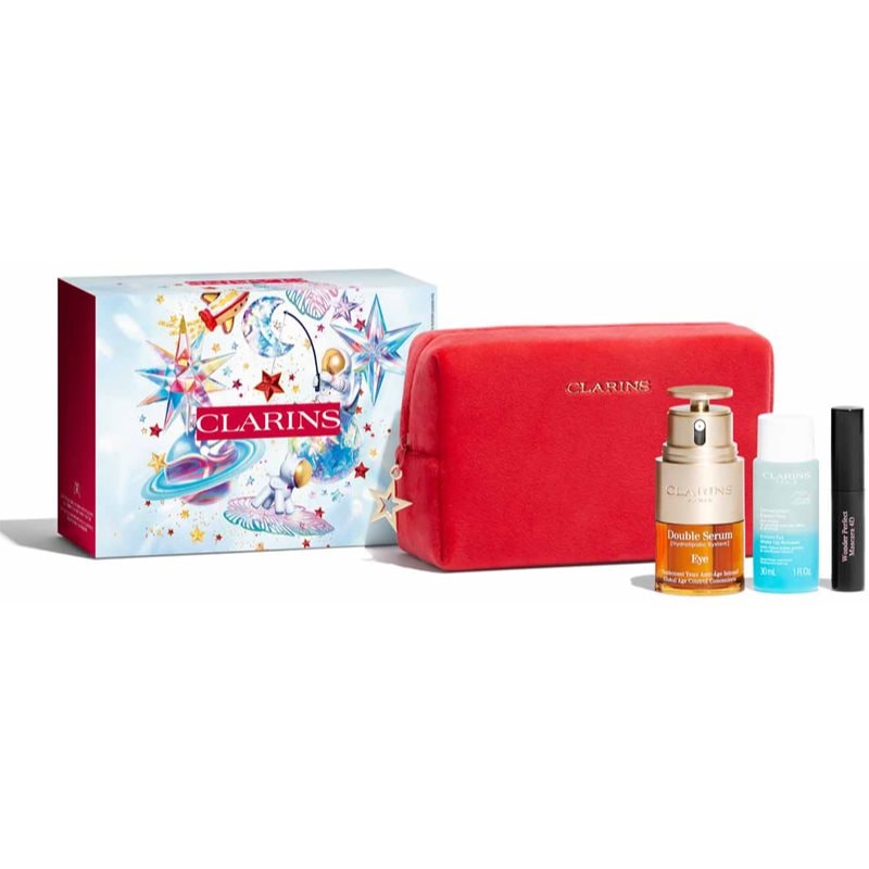 Clarins Double Serum Eye Collection подаръчен комплект за околоочната област 01 Perfect Black - Комплект - Сравни цени от 1 магазин с безплатна доставка