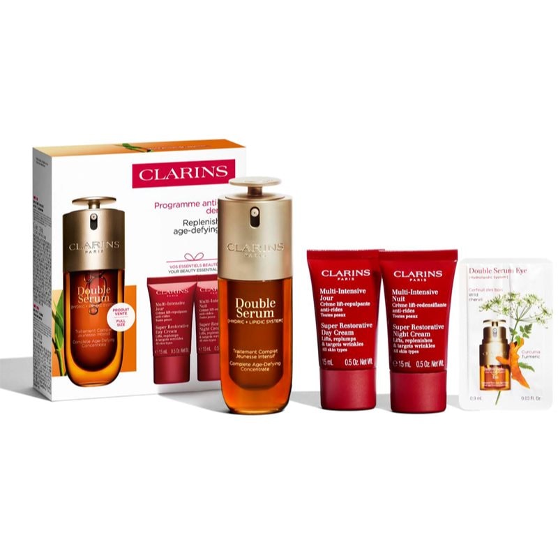 Clarins Double Serum & Super Restorative Set подаръчен комплект за зряла кожа - Комплект - Сравни цени от 1 магазин с безплатна доставка