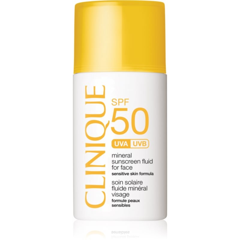 Clinique Sun SPF 50 Mineral Sunscreen Fluid For Face минерален слънцезащитен флуид за лице SPF 50 - Грижа за лице - Сравни цени от 1 магазин с безплатна доставка