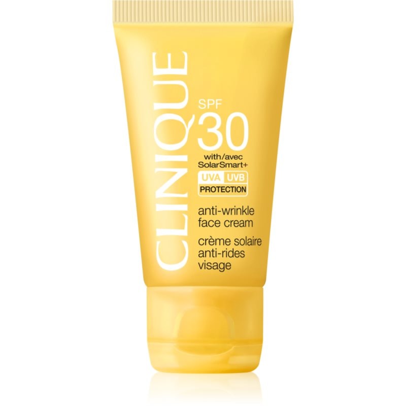 Clinique Clinique Sun SPF 30 Sunscreen Anti-Wrinkle Face Cream слънцезащитен крем за лице с антибръчков ефект SPF 30 - Унисекс парфюм 50мл - Сравни цени от 1 магазин с безплатна доставка