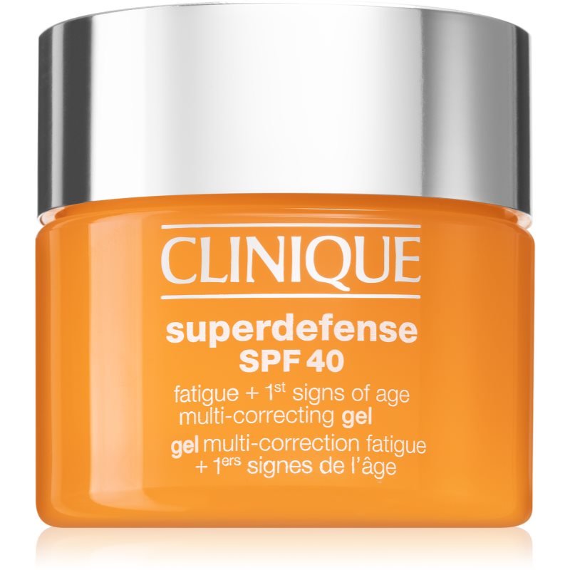Clinique Superdefense™ SPF 40 Fatigue + 1st Signs of Age Multi Correcting Gel хидратиращ гел против първите признаци на стареене на кожата SPF 40 50 м - Грижа за лице - Сравни цени от 1 магазин с безплатна доставка