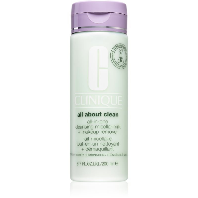 Clinique All About Clean All-in-One Cleansing Micellar Milk + Makeup Remover нежно почистващо мляко за суха или много суха кожа - Грижа за лице - Сравни цени от 1 магазин с безплатна доставка