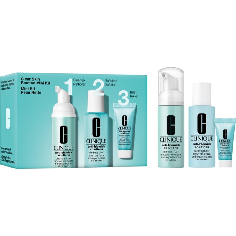 Clinique Mini Kit Clear Skin Routine подаръчен комплект за перфектно почистена кожа - Комплект - Сравни цени от 1 магазин с безплатна доставка