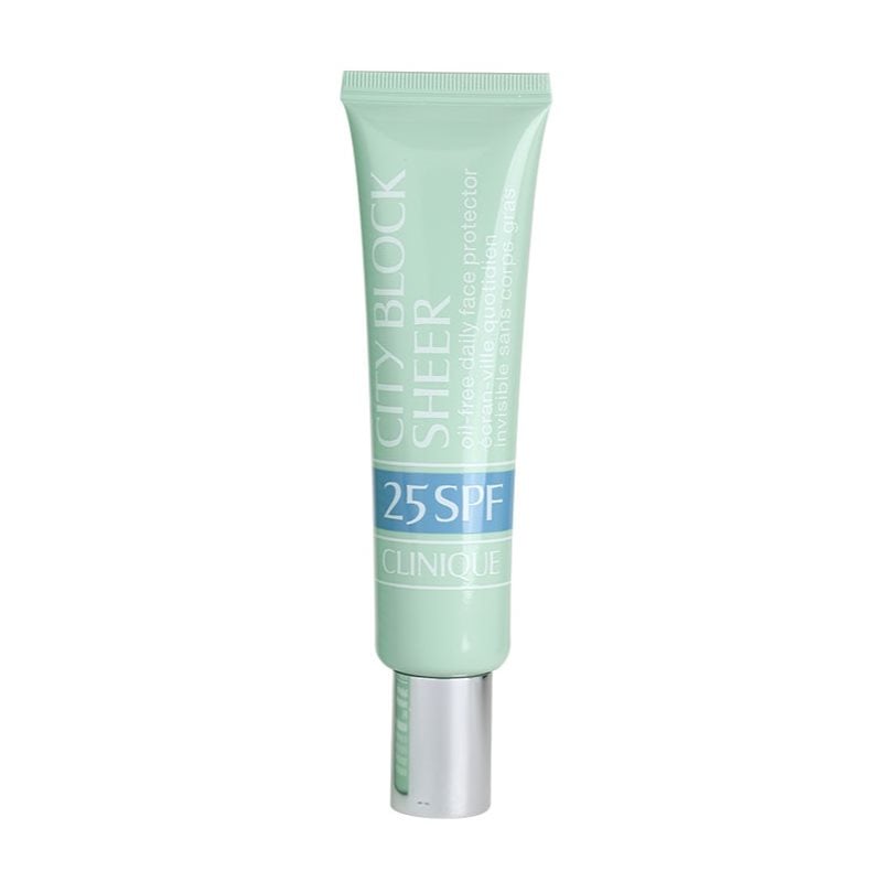 Clinique City Block™ Sheer Oil-Free Daily Face Protector SPF 25 защитен крем за лице SPF 25