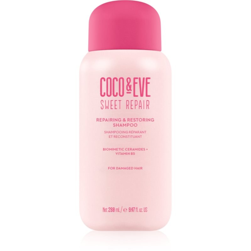 Coco & Eve Coco & Eve Sweet Repair Repairing & Restoring Shampoo интензивен регенериращ шампоан за увредена и ядисана коса - Унисекс парфюм 70мл - Сравни цени от 1 магазин с безплатна доставка
