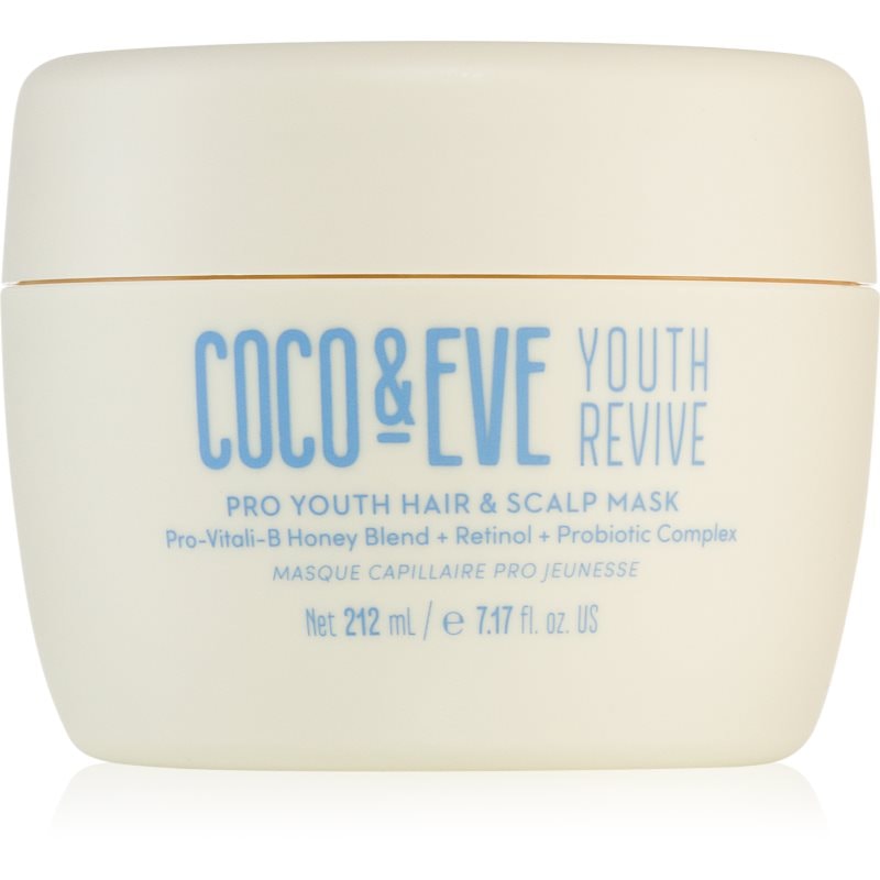 Coco & Eve Coco & Eve Youth Revive Pro Youth Hair & Scalp Mask ревитализираща маска против признаците на стареене на косата - Унисекс парфюм 212мл - Сравни цени от 1 магазин с безплатна доставка