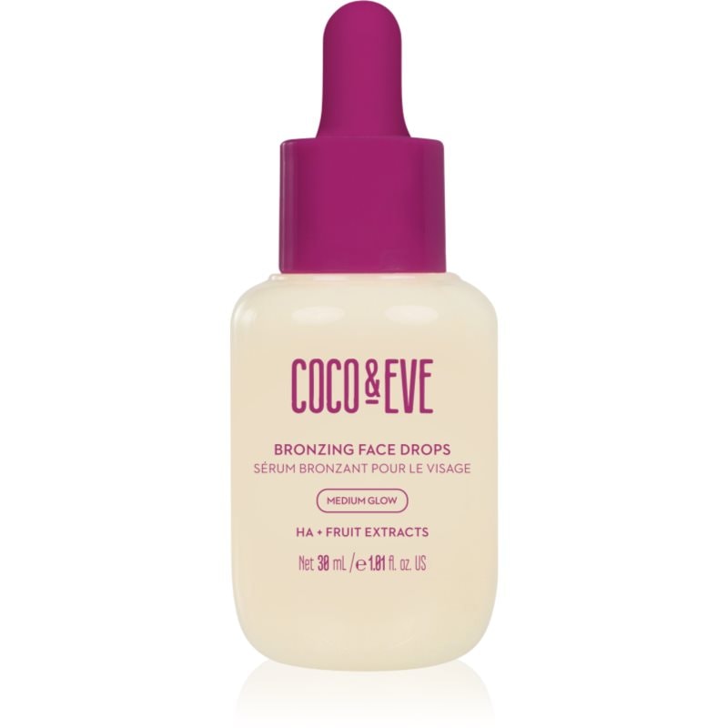Coco & Eve Sunny Honey Bronzing Face Drops автобронзантни капки за лице Medium Glow (new) - Грим - Сравни цени от 1 магазин с безплатна доставка
