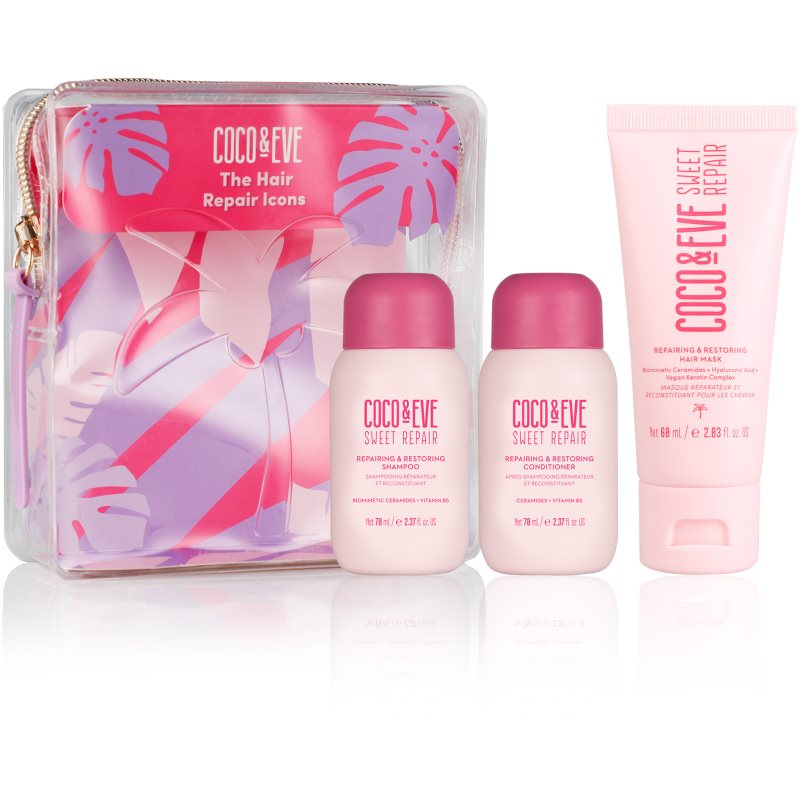 Coco & Eve Coco & Eve Hair Repair Icons комплект за пътуване за увредена и боядисана коса - Унисекс парфюм - Сравни цени от 1 магазин с безплатна доставка