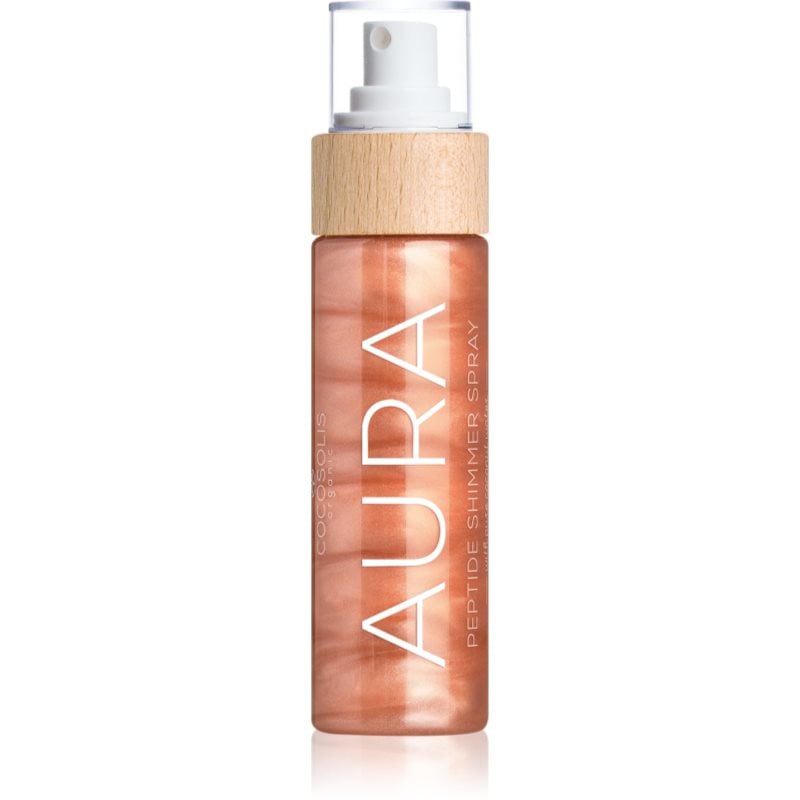 COCOSOLIS AURA Peptide Shimmer Spray хидратиращ спрей с блясък с аромат Raspberry