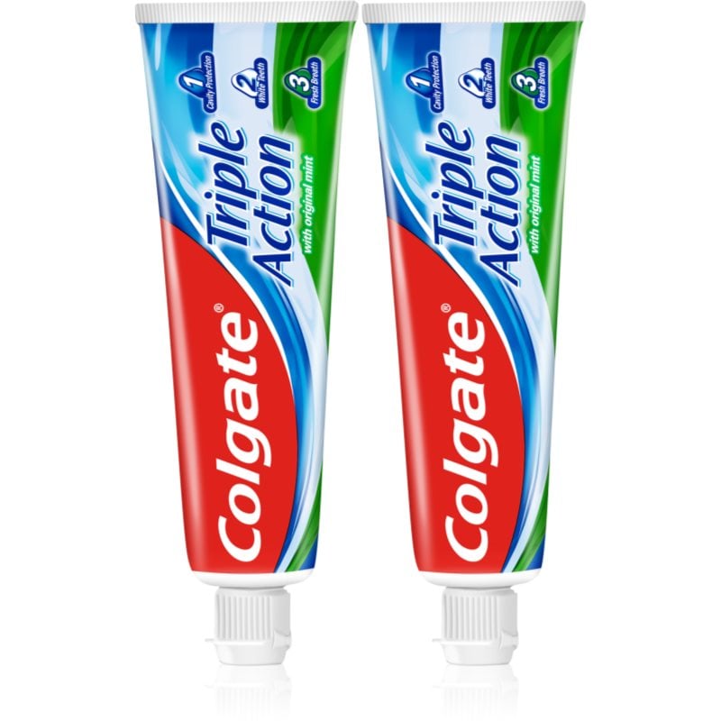 Colgate Triple Action Original Mint паста за зъби 2x