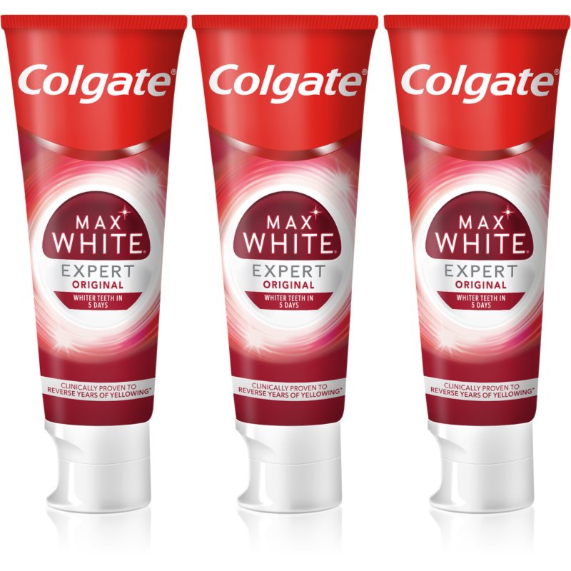Colgate Colgate Max White Expert Original избелваща паста за зъби 3x - Унисекс парфюм 75мл - Сравни цени от 1 магазин с безплатна доставка