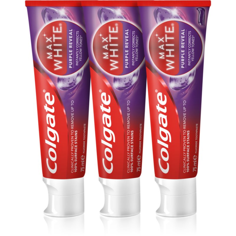 Colgate Colgate Max White Purple Reveal освежаваща паста за зъби 3x - Унисекс парфюм 75мл - Сравни цени от 1 магазин с безплатна доставка