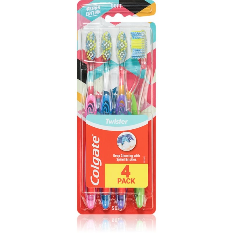 Colgate Colgate Twister Design Edition четка за зъби 4 бр. - Унисекс парфюм - Сравни цени от 1 магазин с безплатна доставка