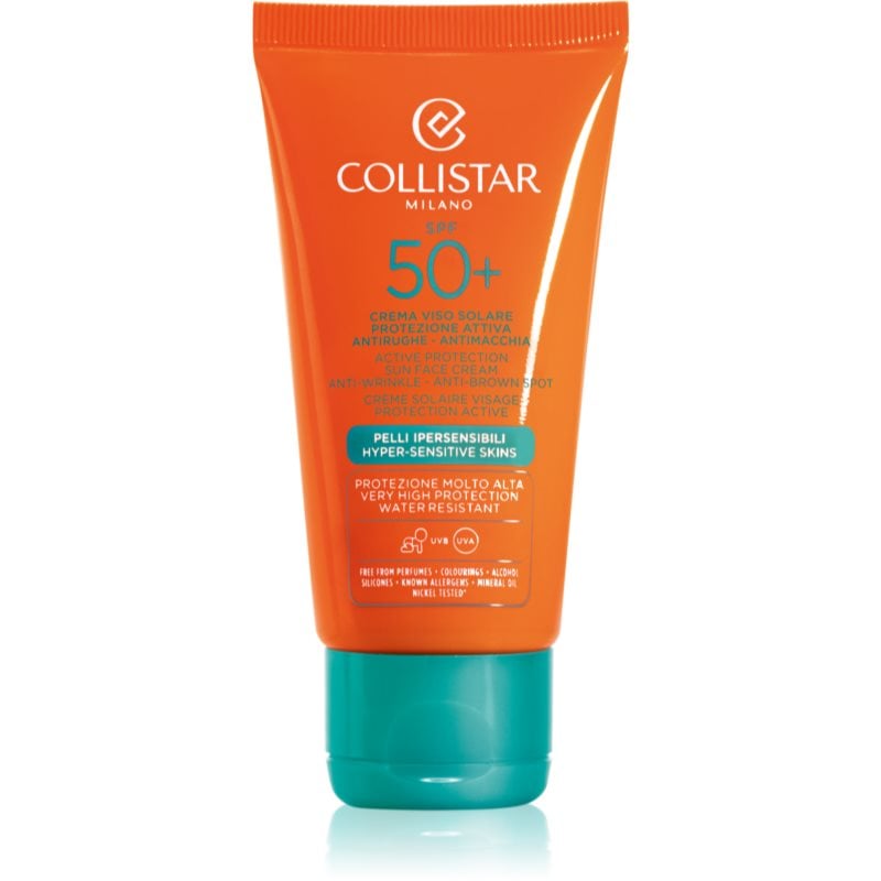 Collistar Special Perfect Tan Active Protection Sun Face Cream крем за загар против бръчки SPF 50+