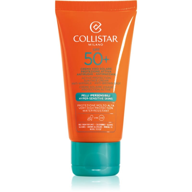 Collistar Collistar Special Perfect Tan Active Protection Sun Face Cream крем за загар против бръчки SPF 50+ - Унисекс парфюм 50мл - Сравни цени от 1 магазин с безплатна доставка