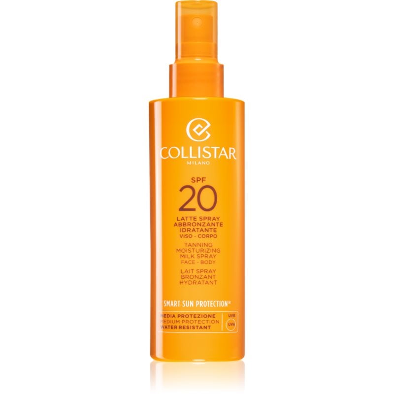 Collistar Smart Sun Protection Tanning Moisturizing Milk Spray SPF 20 защитен лосион в спрей SPF 20