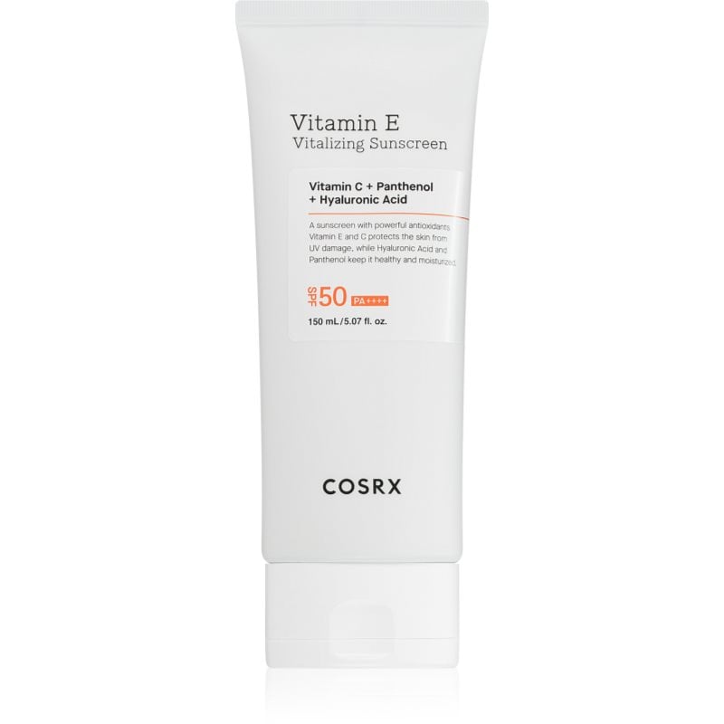 Cosrx Vitamin E Vitalizing Sunscreen слънцезащитен крем за лице против признаци на стареене SPF 50+