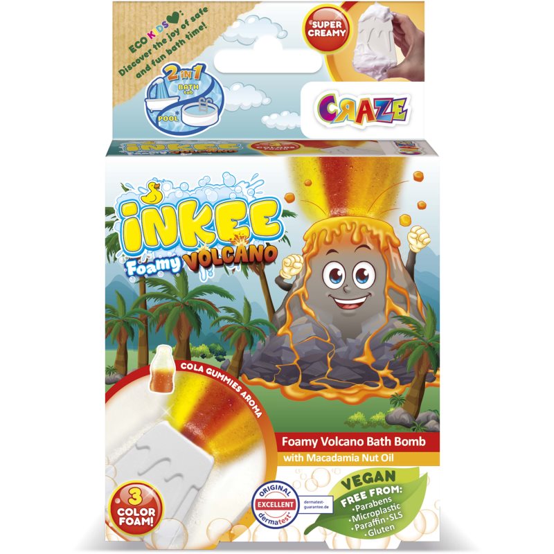 Craze Craze INKEE Foamy Volcano бомбичка за вана за деца - Унисекс парфюм 1мл - Сравни цени от 1 магазин с безплатна доставка