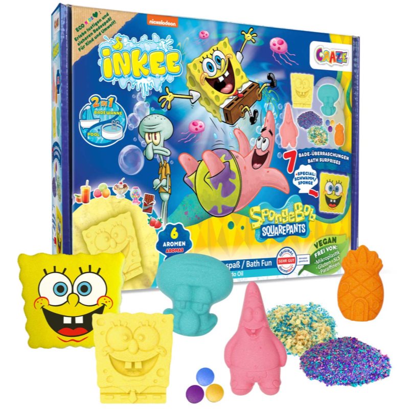 Craze Craze SpongeBob Gift Box бластър за вана в подаръчна опаковка - Унисекс парфюм - Сравни цени от 1 магазин с безплатна доставка