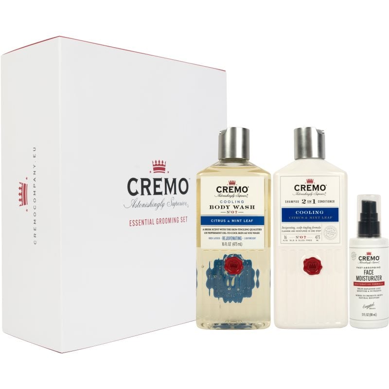 Cremo Essential Grooming Set подаръчен комплект за коса и тяло за мъже