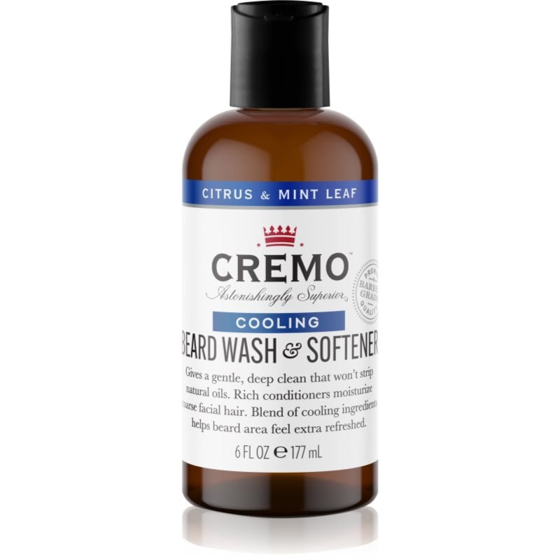 Cremo 2 in 1 Beard Wash & Softener шампоан за брада за мъже Citrus & Mint Leaf