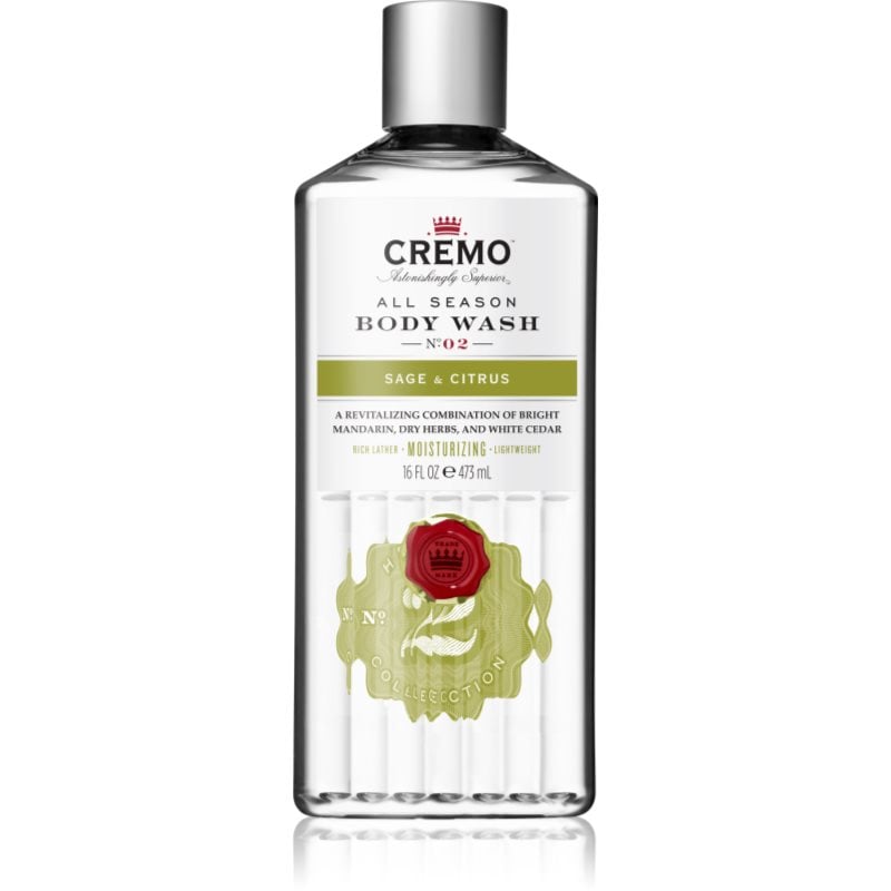 Cremo Sage and Citrus Body Wash почистващ душ гел за мъже