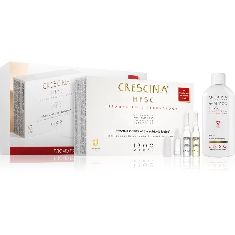 Crescina Transdermic 1300 Re-Growth and Anti-Hair Loss грижа за растеж на косата против косопад за жени изгодна опаковка - Грижа за коса - Сравни цени от 1 магазин с безплатна доставка