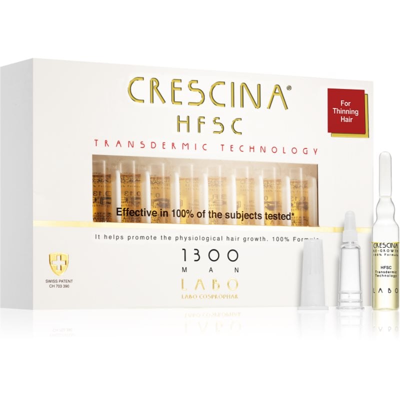 Crescina Transdermic 1300 Re-Growth грижа за растеж на косата за мъже 20x3