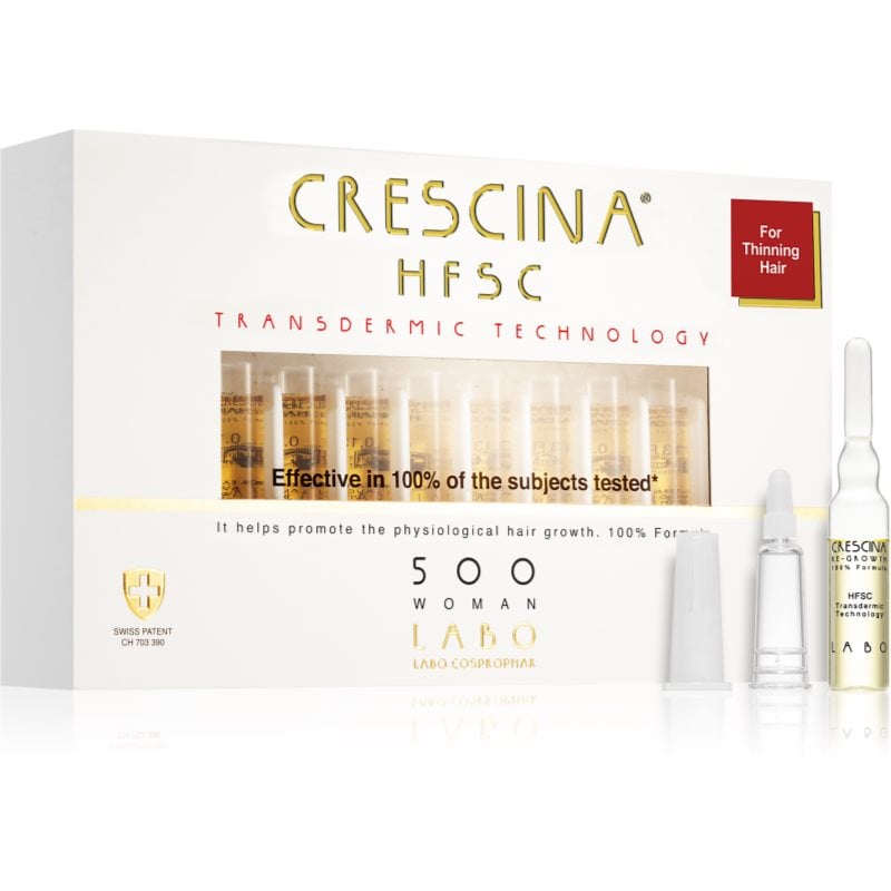 Crescina Transdermic 500 Re-Growth грижа за растеж на косата за жени 20x3