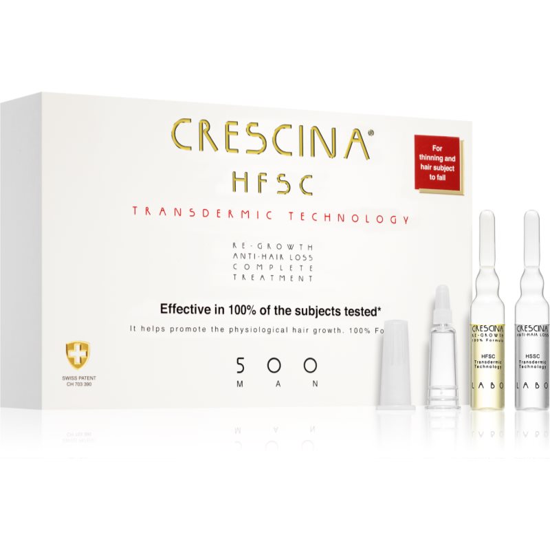 Crescina Crescina Transdermic 500 Re-Growth and Anti-Hair Loss грижа за растеж на косата против косопад за мъже 20x3 - Мъжки парфюм 5мл - Сравни цени от 1 магазин с безплатна доставка